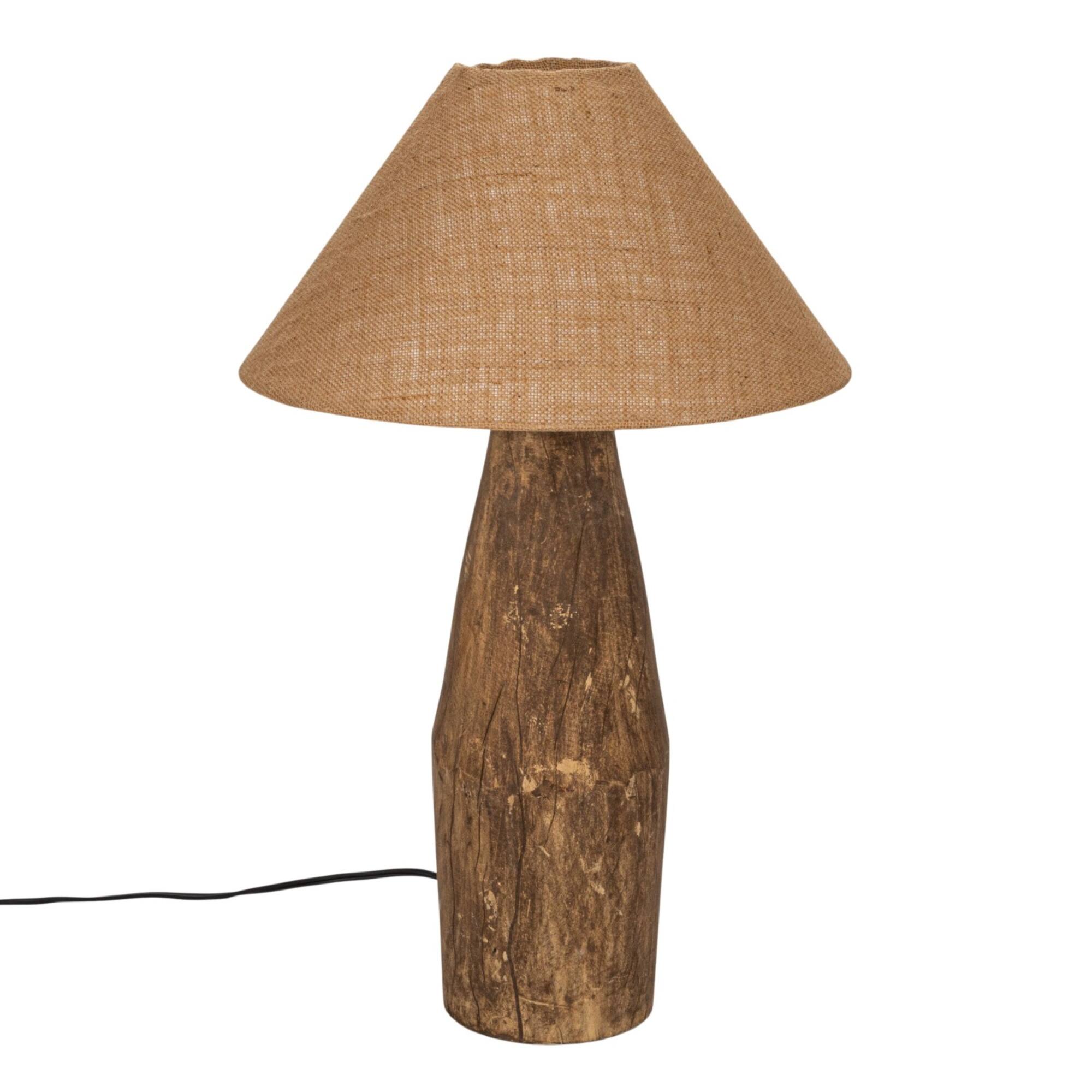 Hello Honey® 26" Natural Reclaimed Wood Swivel Neck Table Lamp with Jute Shade